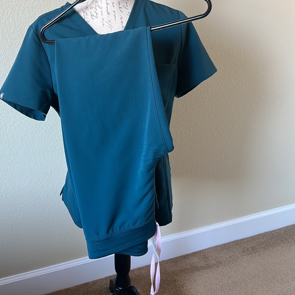 Figs Caribbean blue size small Livingston scrub pants.